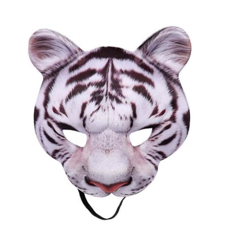 Halloween Maske Makeup Bal Karneval Fest Halv Ansigt Dyr Tiger Maske