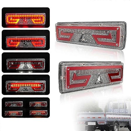 2 stk Vanntette 12V Tilhenger Lastebil LED Baklykter Båt Bobil Caravan Van Flytende Styring Brems Bakoverkjøring Trafikk Tåkelys Baklys - XinHan db