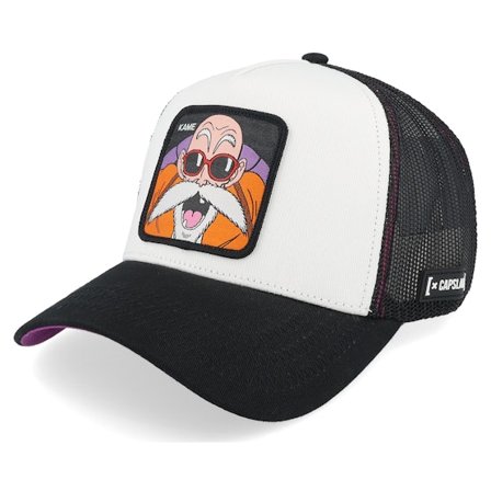 Capslab - Svart trucker Caps - Dragon Ball Kame White/Black Trucker @ Hatstore