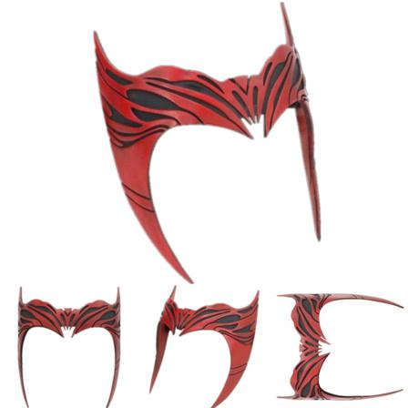 Halloween Scharlakansröd Häxmask Cosplay Wanda Mask