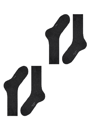 Falke Happy 2-Pack Socks Strumpor Herr Grå 43-46