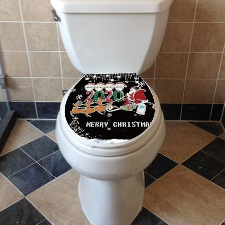 Julepynt Toilet Stickers Overlevende Familie Køleskab Vægklistermærke Glædelig Jul Dekoration, Julepynt