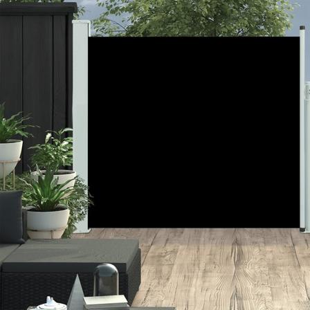 vidaXL Infällbar sidomarkis 170x300 cm svart Svart