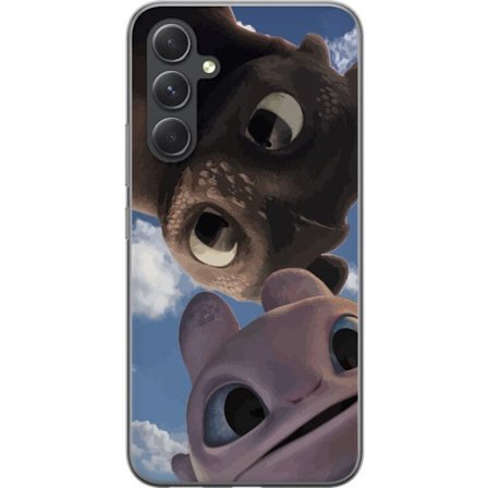 Kompatibel Mobilcover til Samsung Galaxy A55 Sød Drage Bedste Venner Selfie