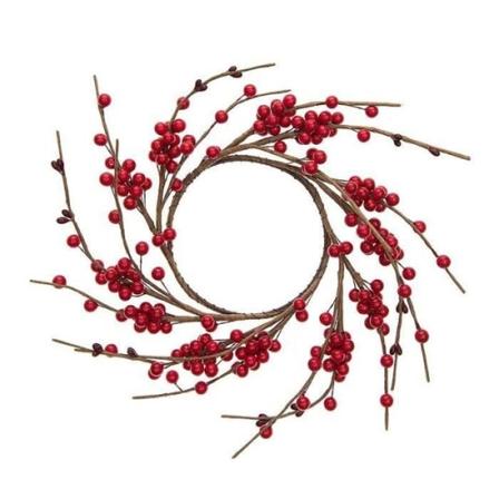 Punaisten marjojen seppele Ø 12 cm