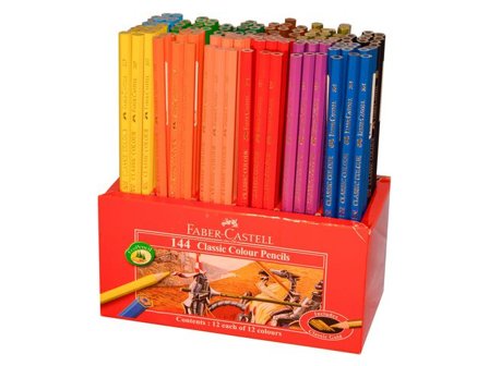 FABER-CASTELL Färgpennor sexkantig pennkropp 12x12 färger - Lyreco - Skola och förskola - Pennor och tillbehör - Färgpennor - Standard