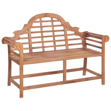 vidaXL Trädgårdsbänk 127x58,5x92,5 cm massiv teak