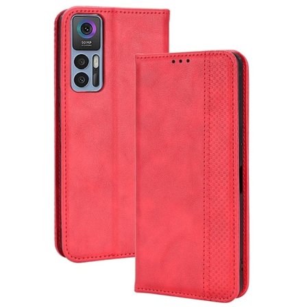 Bofink Vintage läder TCL 30 5G / TCL 30 / TCL 30 Plus fodral - Röd