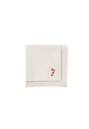 Pick A Poppy Candy Cane Servett - 45x45 Cm Bordstextil Röd