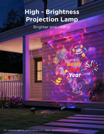 Govee utendørs dekorasjonsprojektorlys Smart utendørs RGB-laser + aurora, 16 mønstre, 50+ scener, app-/stemmekontroll