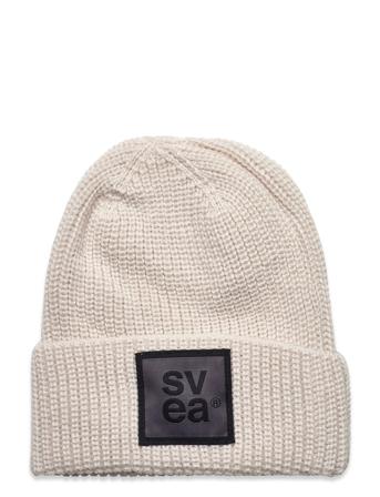 Big Badge Svea Beanie Accessories Headwear Beanies Hvit Svea