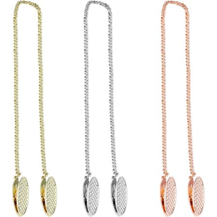 3 stk. Serviettholder i zinklegering, metal bib-klips, hængende hals