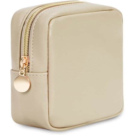 Meikkilaukku Naiset Matka Meikkilaukku Pieni Käsilaukku Meikkilaukku PU Nahka Kannettava Meikkilaukku Keskikokoinen Vetoketjulla, Pieni Meikkilaukku