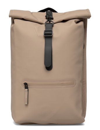 Rains Rolltop Rucksack W3 - Beige - ONE SIZE