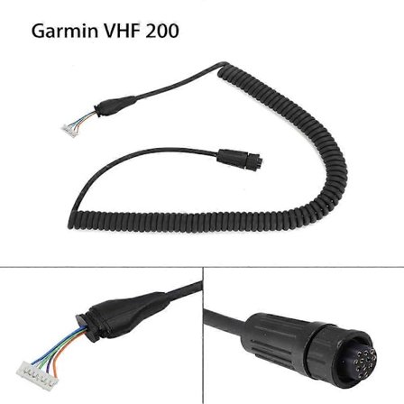 Garmin VHF 200 / Raymarine VHF 215 Radio Mikrofon Ledningsnet Ledning Kabel Spiral Udskiftningstilbehør