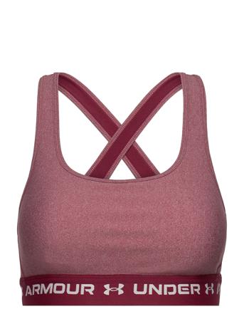 Ua Crossback Mid Heather Bra Red Under Armour