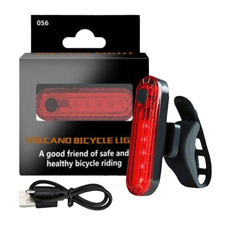 LED Cykel Baklampa USB Uppladdningsbar Cykel Bakljus Vattentät Cykellampa med 4 Lägen för Nattcykling [DB]