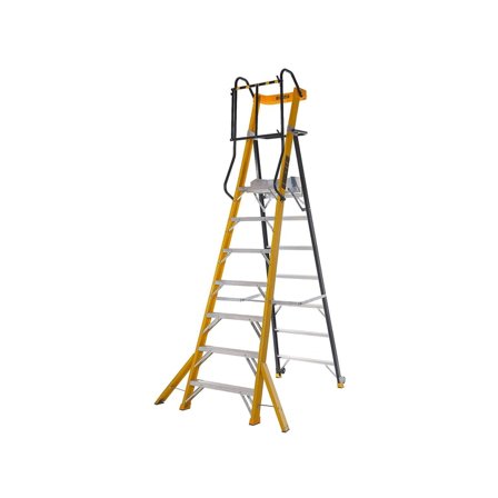 Glass fibre podium steps INSULATE, 7 treads, H 1945 mm