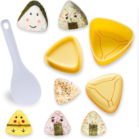 2 stk japansk risballformet sushiform, onigiri-maker, trekant, sushiform, risform, sakefarget nori, risskje