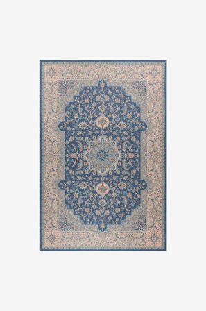 Hanah Home - Tæppe-Sariah - Blå - Fladvævede tæpper - 250X350 - Fra Homeroom