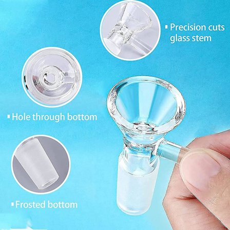 3 stycken glas trattar glas skål adapter manuell klar diskhållare transparent hållbar glas tratt skål