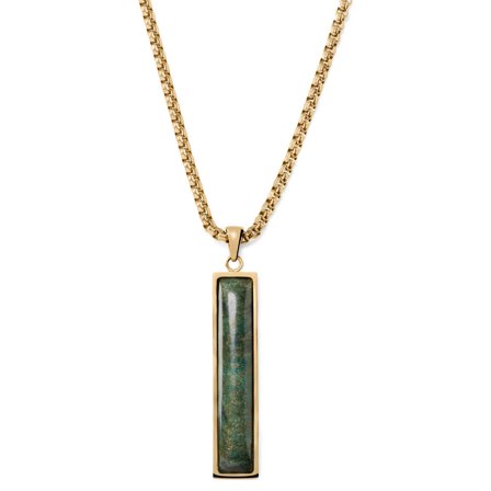 Orisun Abel Afrikansk Jade Halskæde til mænd - Stålhalskæder