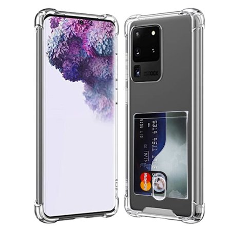 Samsung Galaxy S20 Ultra - Skyddande Skal med Korthållare