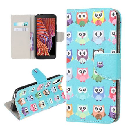 Wonderland Samsung Galaxy Xcover 5 flip kuoret - Söpö Pöllöt