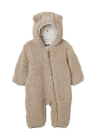 RIKIKI Fluffig fleeceoverall med huva SESAM Ytterkläder Grå 50