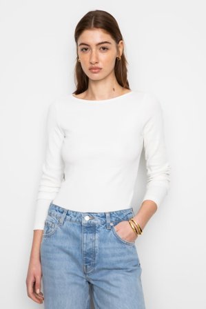 CAMILLA PIHL - Petronella Rib Boatneck - Off-White SizeM