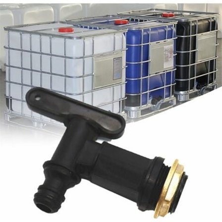 Hane tank 1000l, Hane Plast Vandtank Hane til regnvandssamler, 3/4" hane Adapter Samlerhane til I