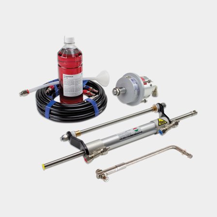Hydraulisch besturingspakket Hydrodrive MF75W, voor buitenboordmotoren tot 75 pk + stuurpomp + hydraulische slang + olie + cilinder + koppelstang + 