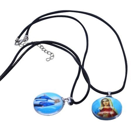 Halsband med Heliga Jungfru Maria, Hänge med Helige Fadern och Maria, Damgåva