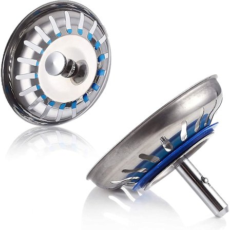 Vask Propp 2 stk Kjøkkenvask Sil Propp Rustfri Vask Sil Propp Vask