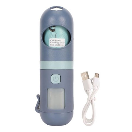 Multifunktionell hundbajspåsehållare med inbyggd LED-ficklampa för hundpromenader