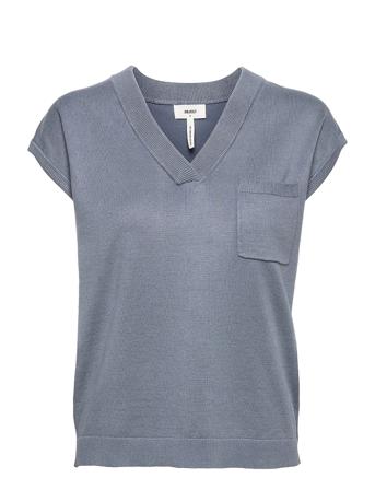 Objdivian S/S Knit Top A Fair Blue Object