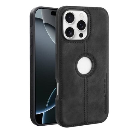 Kunstlærskall for iPhone 16 Pro - Svart