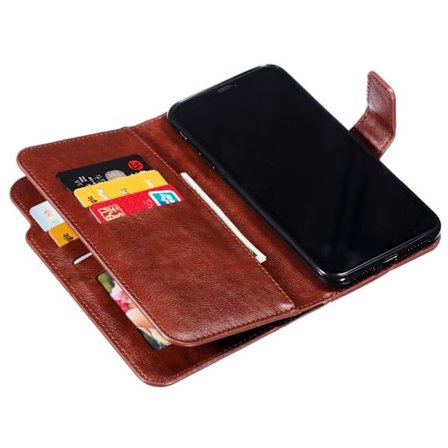 iPhone 11 Pro Praktisk Plånboksfodral med 12-Fack Array V4 - Brun