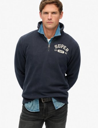 Superdry Athletic Ess Half Zip - Navy - L