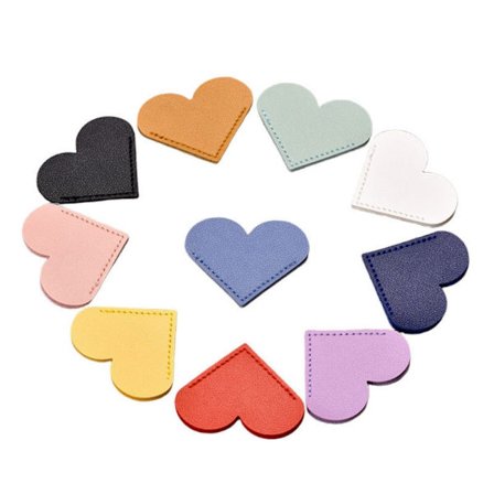 Læder Hjerte Bogmærker (20 stk.), Sødt Læsetilbehør til Kvinder - Romantiske Bogelsker Gaver, Unikke Håndlavede Sideholdere til Bi