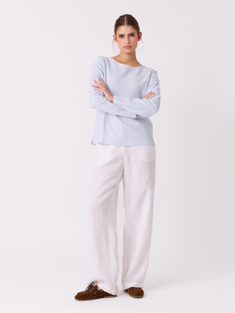 MATCH - Mary topp - Jean Paul - Str. XS - Dame - Gensere & Cardigans - Blå - 100% bomull