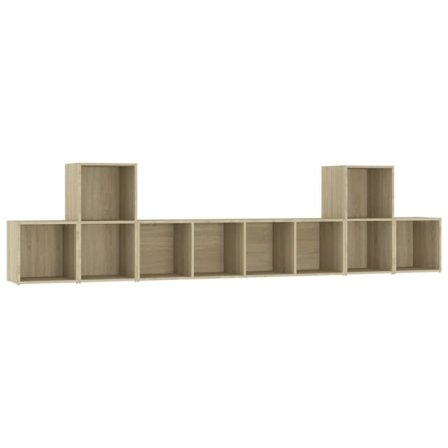 vidaXL TV-skåp 5 delar sonoma-ek konstruerat trä