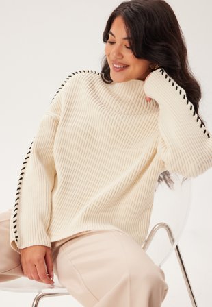 ONLY Onlqueenie Ls Contrast High Ne Birch/Black Tøj