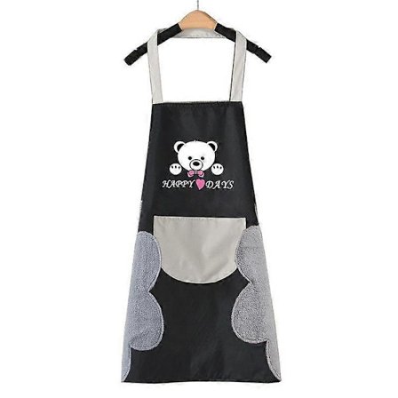 Käsipyyhe Esiliina Vedenpitävä Tahra Koti Keittiö Ruoanlaitto Vyötärö Söpö Karhu Ripustettava Kaula Pyyhe Esiliina Hihansuu