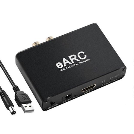 HDMI-yhteensopiva EARC ARC -ääniliitin 192 kHz muuntaa EARC:n RCA-ääniliitinadapteriksi DT:lle