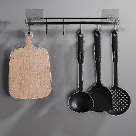 Keittiövälineiden ripustuskoukut seinälle, välineteline, koukut