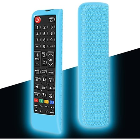 Sort silikoneetui til Samsung TV-fjernbetjening BN59-serie, stødsikkert, skridsikkert fjernbetjeningscover, beskyttende etui til Samsung TV-