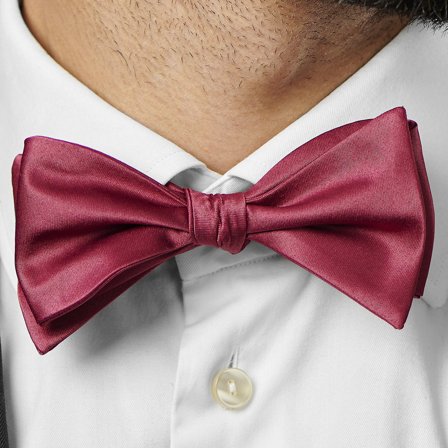 Burgundy Basic Self-Tie Bow Tie for Men - Self-tie bow ties