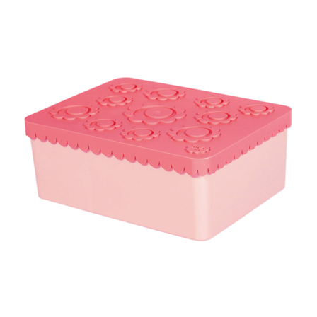 Blafre Matboks i plast treroms Blomst, Rosa, 1 stk.