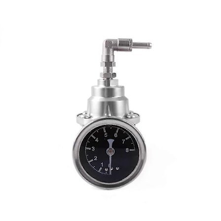 Justerbar brændstoftrykregulator brændstofforstærker med måler